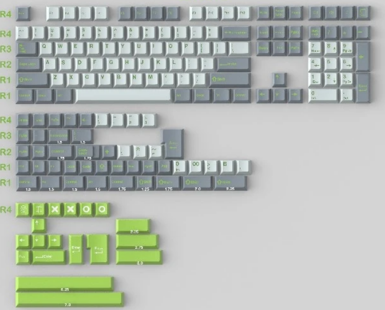 Lime keycaps (172)
