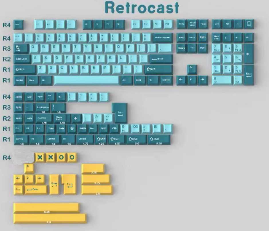 Retro Coast keycaps (172)