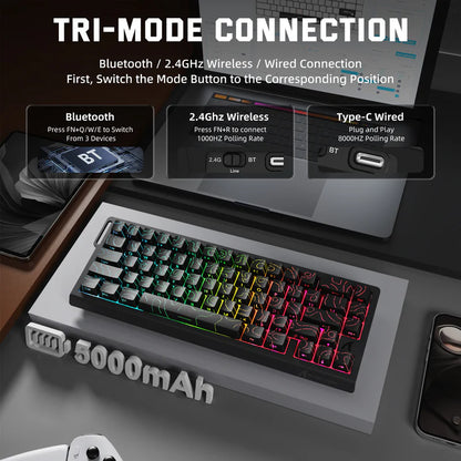 X68 PRO HE 3 Mode Keyboard – Contour Black