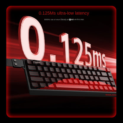 MAD68 Pro Wired Keyboard – White-Contour Red