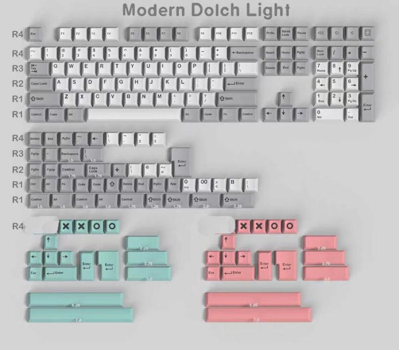 Modern dolch light keycaps (172)