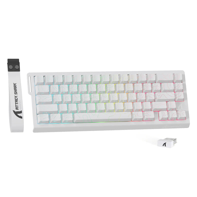 X68 PRO HE 3 Mode Keyboard – Contour White
