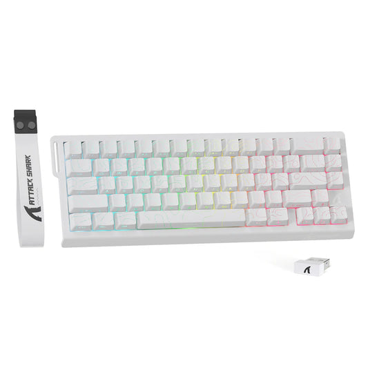 X68 PRO HE 3 Mode Keyboard – Contour White