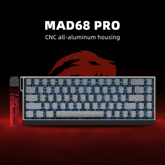 MAD68 Pro Wired Keyboard – Black-Contour Blue